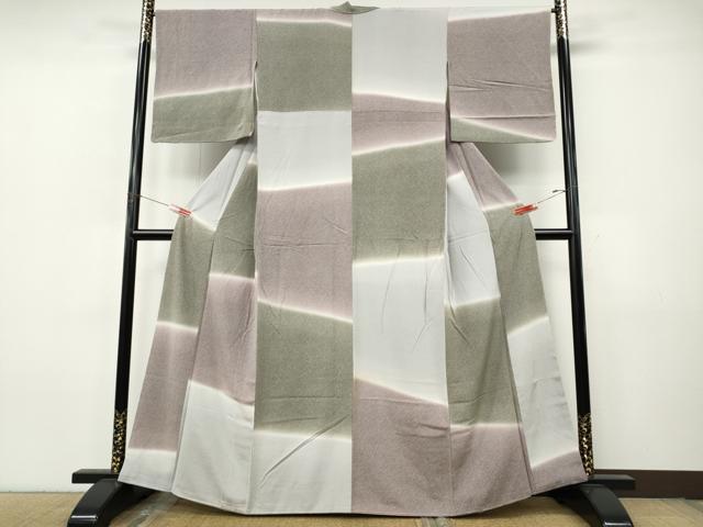 平和屋着物●上質な小紋　鹿の子吉祥文　暈し染め　正絹　逸品　CABJ6516ut