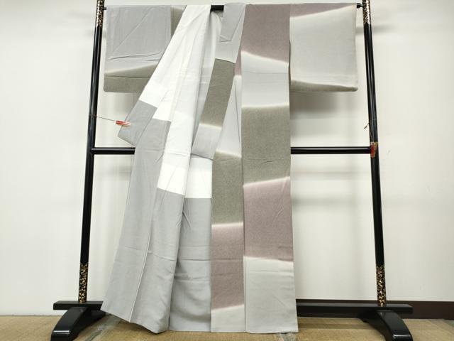 平和屋着物●上質な小紋　鹿の子吉祥文　暈し染め　正絹　逸品　CABJ6516ut