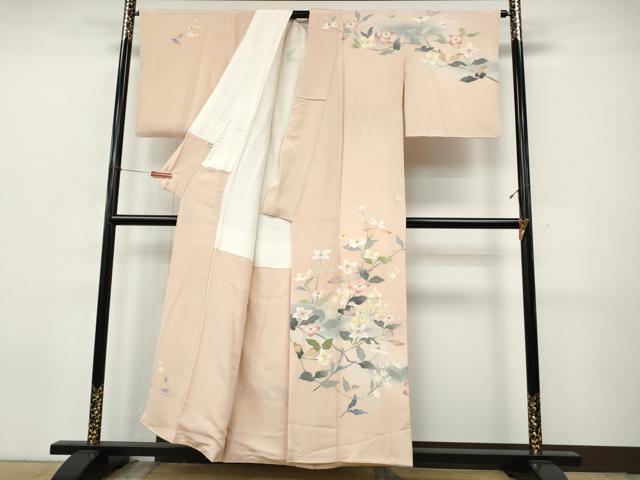 平和屋着物●訪問着　友禅　作家物　枝花文　暈し染め　正絹　逸品　CABJ6520ut