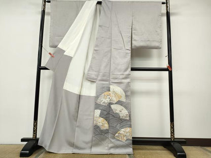 平和屋着物●豪華色留袖　立波地紙花文　暈し染め　金彩　正絹　逸品　CABJ6521ut