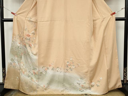 平和屋着物●訪問着　枝花文　暈し染め　正絹　逸品　CABJ6522ut