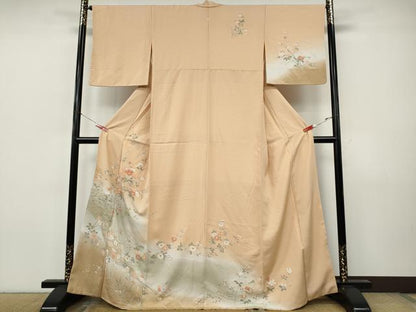 平和屋着物●訪問着　枝花文　暈し染め　正絹　逸品　CABJ6522ut