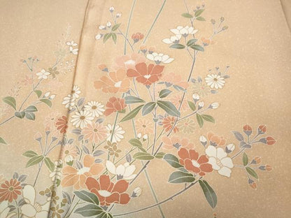 平和屋着物●訪問着　枝花文　暈し染め　正絹　逸品　CABJ6522ut