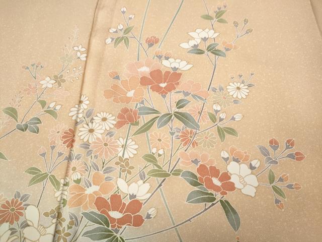平和屋着物●訪問着　枝花文　暈し染め　正絹　逸品　CABJ6522ut