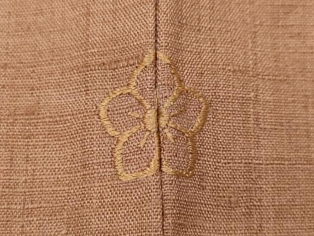 平和屋着物●結城紬　色無地　遠州茶色　正絹　逸品　CABJ6523ut