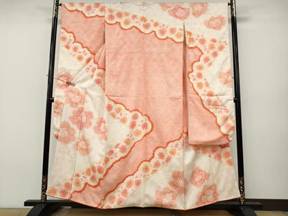 平和屋着物●豪華振袖　総絞り　菱花文　正絹　逸品　CABJ6525ut