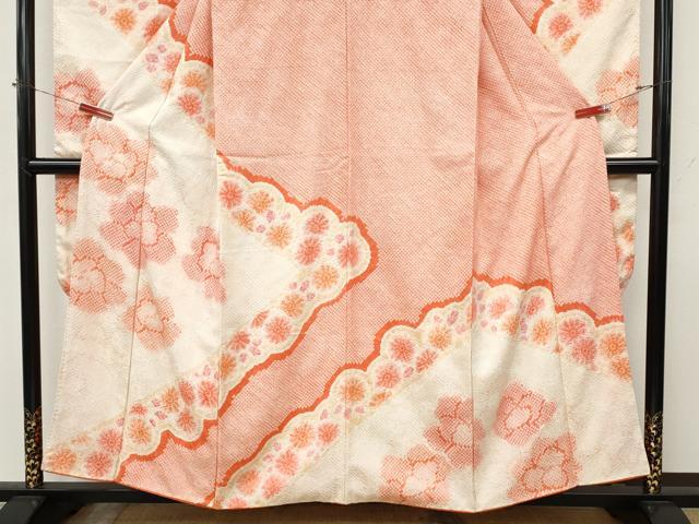 平和屋着物●豪華振袖　総絞り　菱花文　正絹　逸品　CABJ6525ut