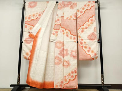 平和屋着物●豪華振袖　総絞り　菱花文　正絹　逸品　CABJ6525ut