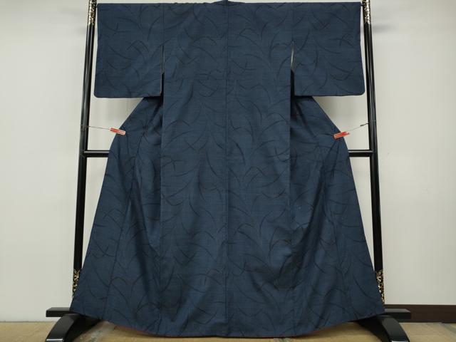 平和屋着物●結城紬　草木文　正絹　逸品　CABJ6527ut