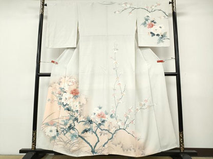 平和屋着物●訪問着　友禅　枝花文　暈し染め　正絹　逸品　CABJ6529ut