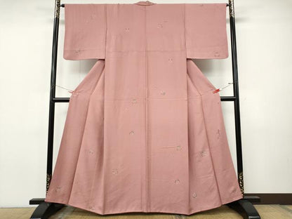 平和屋着物●友禅作家の巨匠　浅井青仁　小紋　花丸文　金彩　正絹　逸品　CABJ6530ut