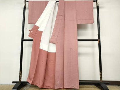 平和屋着物●友禅作家の巨匠　浅井青仁　小紋　花丸文　金彩　正絹　逸品　CABJ6530ut