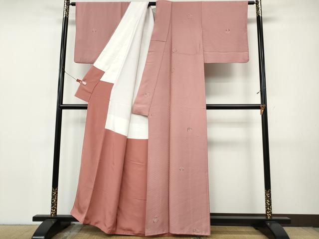 平和屋着物●友禅作家の巨匠　浅井青仁　小紋　花丸文　金彩　正絹　逸品　CABJ6530ut