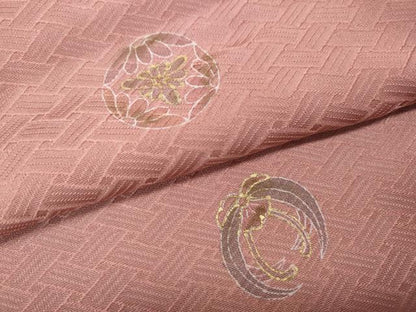 平和屋着物●友禅作家の巨匠　浅井青仁　小紋　花丸文　金彩　正絹　逸品　CABJ6530ut