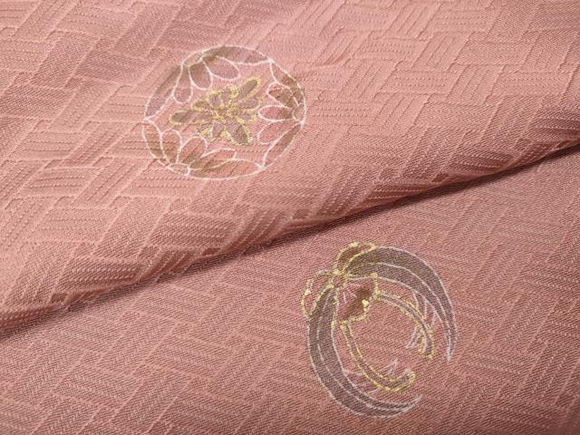 平和屋着物●友禅作家の巨匠　浅井青仁　小紋　花丸文　金彩　正絹　逸品　CABJ6530ut