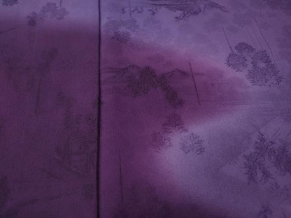 平和屋着物●訪問着　霞文　風景草木地紋　暈し染め　正絹　逸品　CABJ6536ut