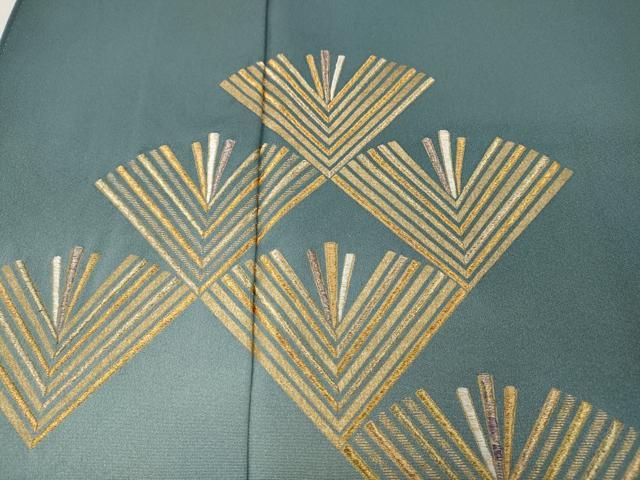 平和屋着物●訪問着　刺繍　松葉文　暈し染め　金彩　正絹　逸品　CABJ6546ut