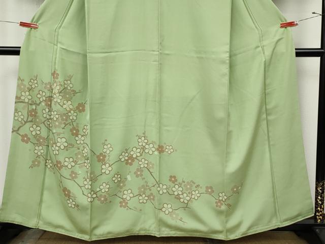 平和屋着物●訪問着　駒刺繍　枝花文　金彩　正絹　逸品　未使用　CABJ6567ut
