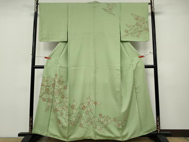 平和屋着物●訪問着　駒刺繍　枝花文　金彩　正絹　逸品　未使用　CABJ6567ut