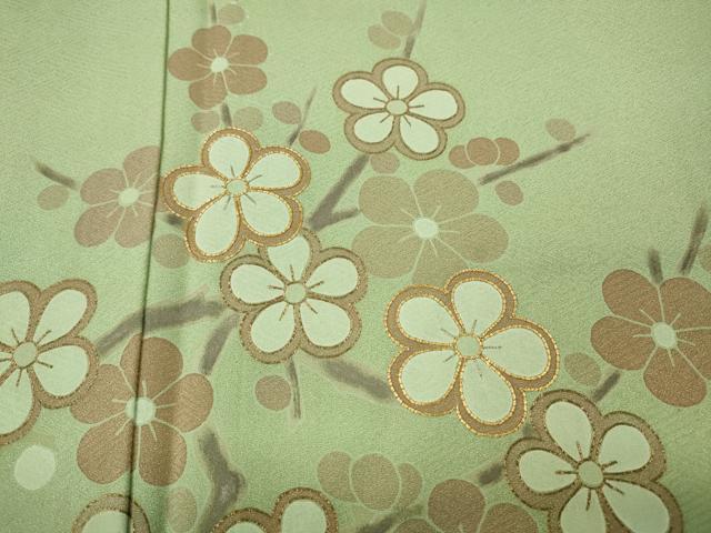 平和屋着物●訪問着　駒刺繍　枝花文　金彩　正絹　逸品　未使用　CABJ6567ut