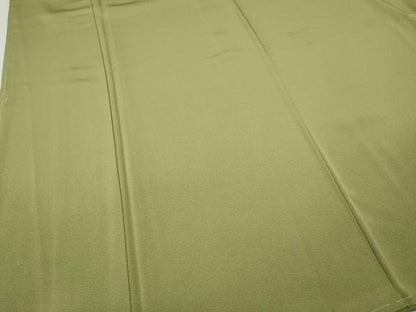 平和屋着物●上質な色無地　抹茶色　正絹　逸品　未使用　CABJ6570ut