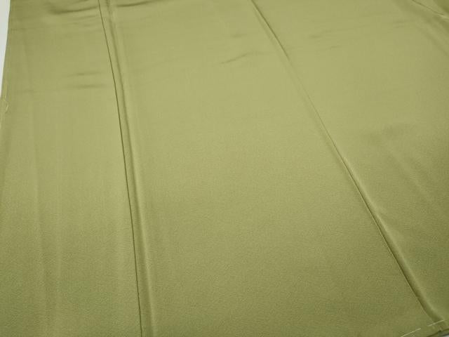平和屋着物●上質な色無地　抹茶色　正絹　逸品　未使用　CABJ6570ut