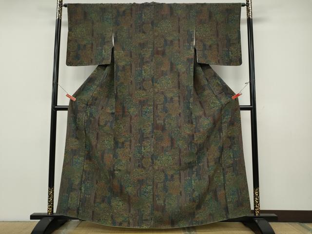 平和屋着物●上質な小紋　陶器更紗花鳥文　鈴乃屋扱い　正絹　逸品　CABJ6572ut