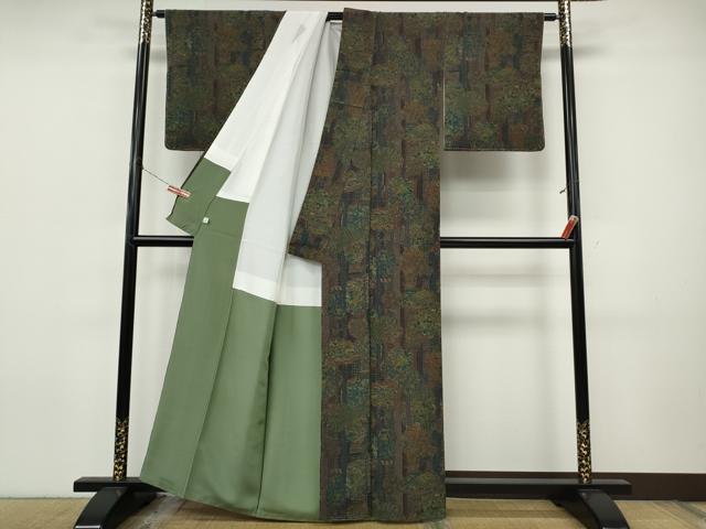平和屋着物●上質な小紋　陶器更紗花鳥文　鈴乃屋扱い　正絹　逸品　CABJ6572ut