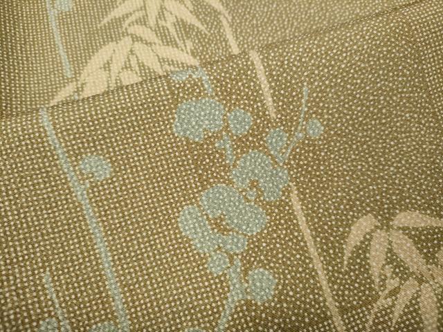 平和屋着物●上質な小紋　笹花文　正絹　逸品　CABJ6573ut