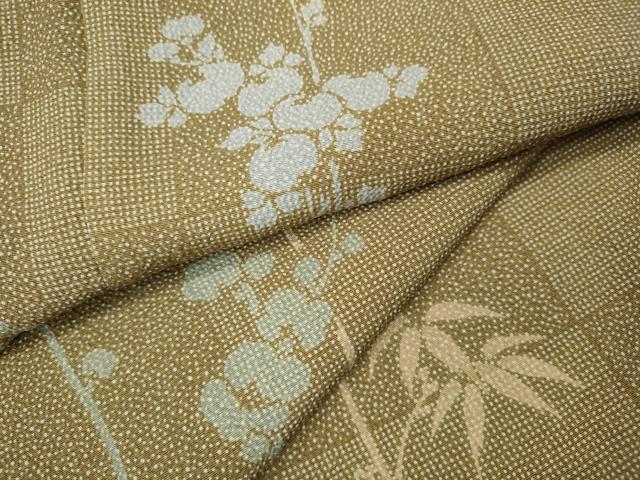 平和屋着物●上質な小紋　笹花文　正絹　逸品　CABJ6573ut