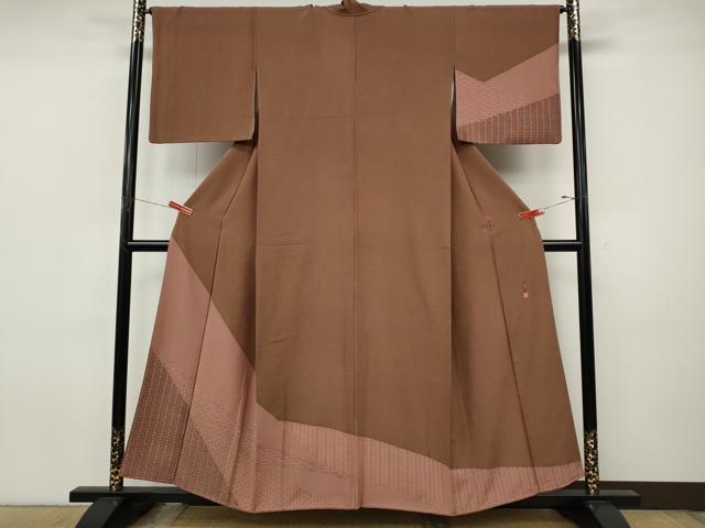 平和屋着物●訪問着　作家物　菱吉祥花文　正絹　逸品　CABJ6574ut