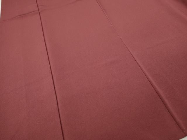 平和屋着物●上質な色無地　葡萄茶色　正絹　逸品　CABJ6577ut