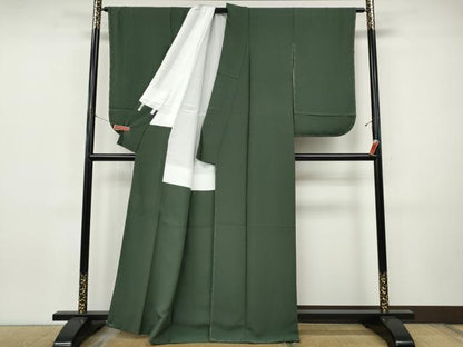 平和屋着物●上質な色無地　仙斎茶色　正絹　逸品　未使用　CABJ6579ut