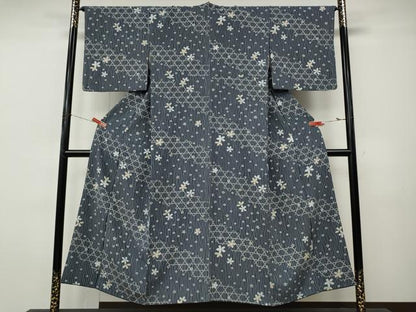 平和屋着物▼上質な小紋　舞花文　正絹　逸品　CABJ6582ut