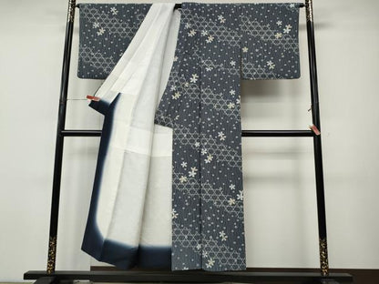 平和屋着物▼上質な小紋　舞花文　正絹　逸品　CABJ6582ut