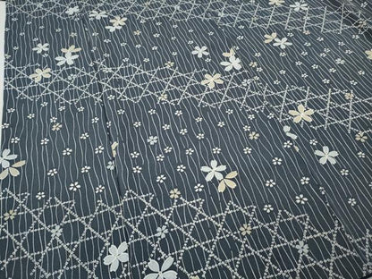 平和屋着物▼上質な小紋　舞花文　正絹　逸品　CABJ6582ut