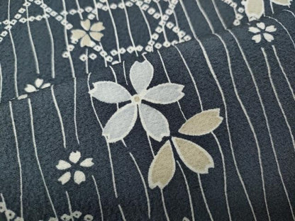 平和屋着物▼上質な小紋　舞花文　正絹　逸品　CABJ6582ut