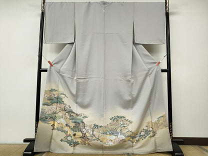 平和屋着物●豪華色留袖　寿光織　吉祥伝承図　金糸　さが美扱い　正絹　逸品　CABJ6583ut