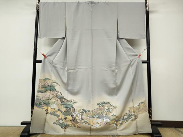平和屋着物●豪華色留袖　寿光織　吉祥伝承図　金糸　さが美扱い　正絹　逸品　CABJ6583ut