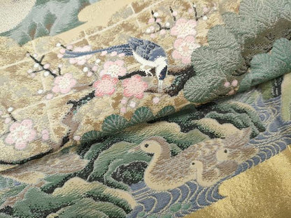 平和屋着物●豪華色留袖　寿光織　吉祥伝承図　金糸　さが美扱い　正絹　逸品　CABJ6583ut