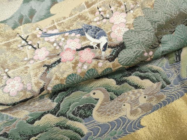 平和屋着物●豪華色留袖　寿光織　吉祥伝承図　金糸　さが美扱い　正絹　逸品　CABJ6583ut