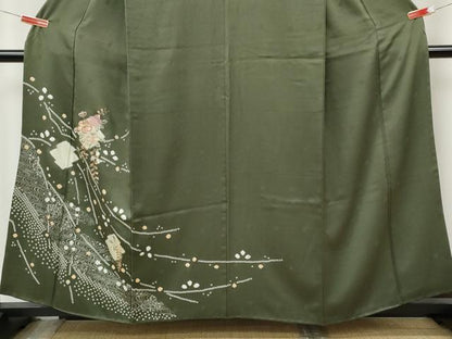 平和屋着物●中国三大刺繍　スワトウ刺繍　訪問着　辻が花　絞り　銀彩　正絹　逸品　CABJ6585ut
