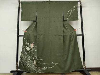 平和屋着物●中国三大刺繍　スワトウ刺繍　訪問着　辻が花　絞り　銀彩　正絹　逸品　CABJ6585ut