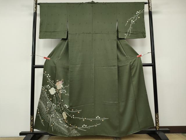 平和屋着物●中国三大刺繍　スワトウ刺繍　訪問着　辻が花　絞り　銀彩　正絹　逸品　CABJ6585ut