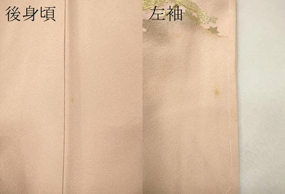 平和屋着物●訪問着　風景草花文　暈し染め　金銀彩　正絹　逸品　未使用　CABJ6586ut