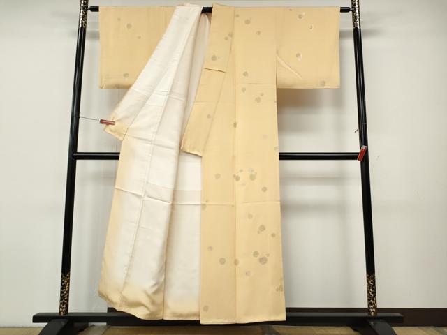 平和屋着物●上質な小紋　丸文　銀彩　正絹　逸品　CABJ6587ut