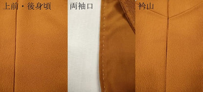 平和屋着物●上質な色無地　黄茶色　正絹　逸品　CABJ6591ut