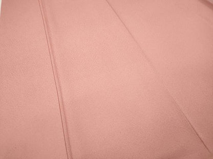平和屋着物●二代目清次郎　手描き　色無地　紅梅色　正絹　逸品　CABJ6592ut