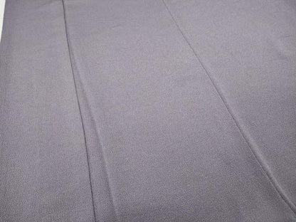 平和屋着物●上質な色無地　浅紫色　鬼しぼ縮緬　ロング丈　正絹　逸品　CABJ6594ut