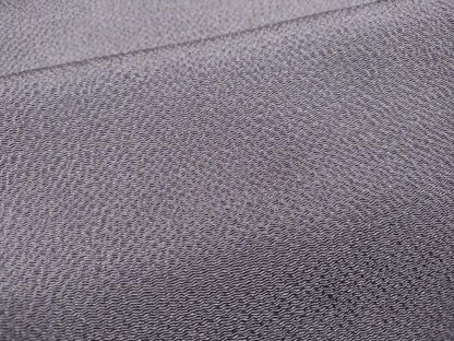 平和屋着物●上質な色無地　浅紫色　鬼しぼ縮緬　ロング丈　正絹　逸品　CABJ6594ut